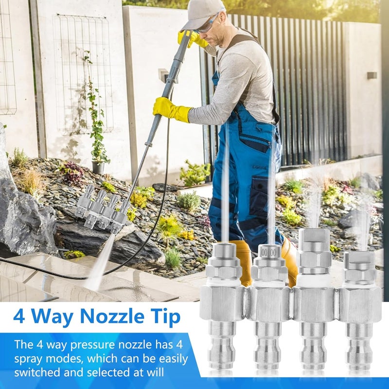 phabcf 4 Way Rod Nozzle suitable for 4 GPM Rod Pressure Washer Nozzle - Image 5